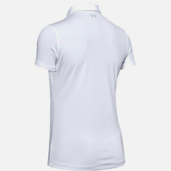 NWT Under Armour Heat Gear Women's White Golf Polo Shirt M UPF 50 - Picture 3 of 13